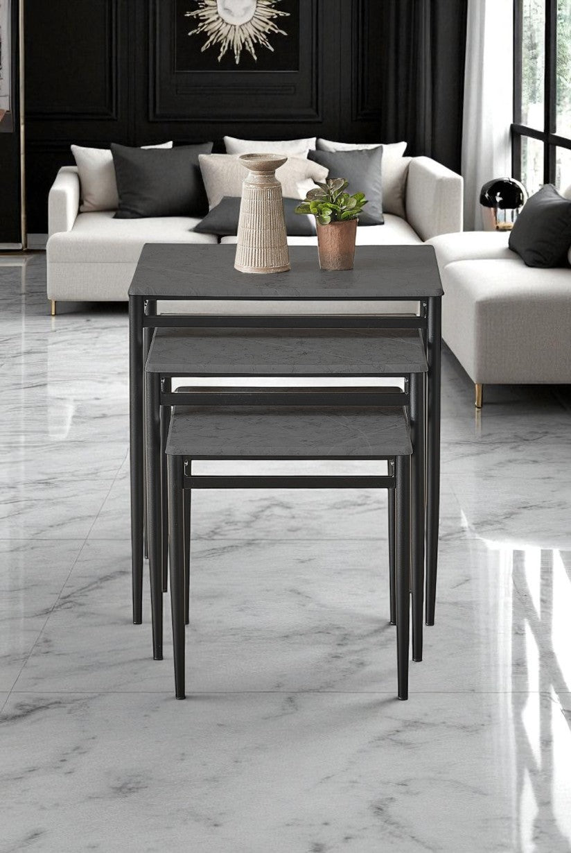 Diva Serisi 1. Sınıf Mebran MDF 3’lü Zigon Sehpa Takımı