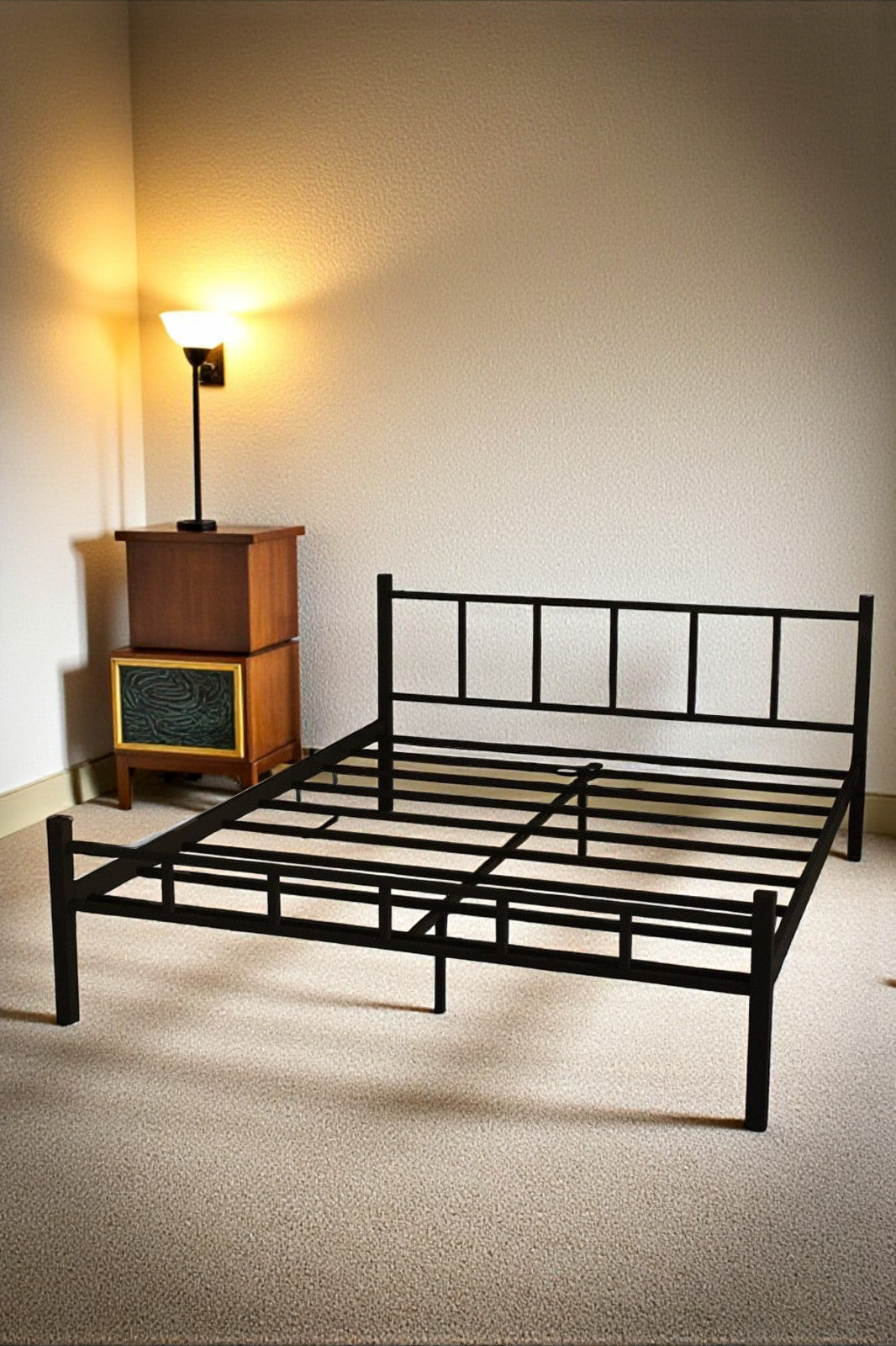 SERENİTA METAL ÇİFT KİŞİLİK SİYAH KARYOLA,FERFORJE KARYOLA 160X200