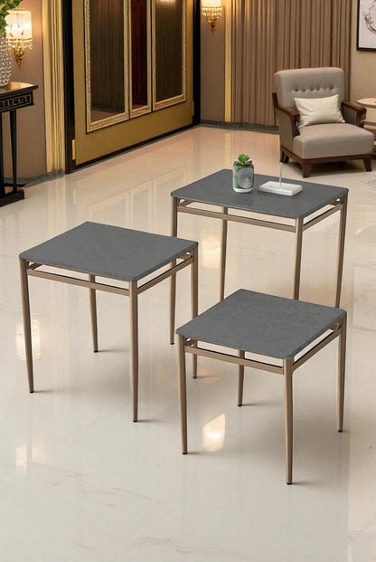 Diva Serisi 1. Sınıf Mebran MDF 3’lü Zigon Sehpa Takımı