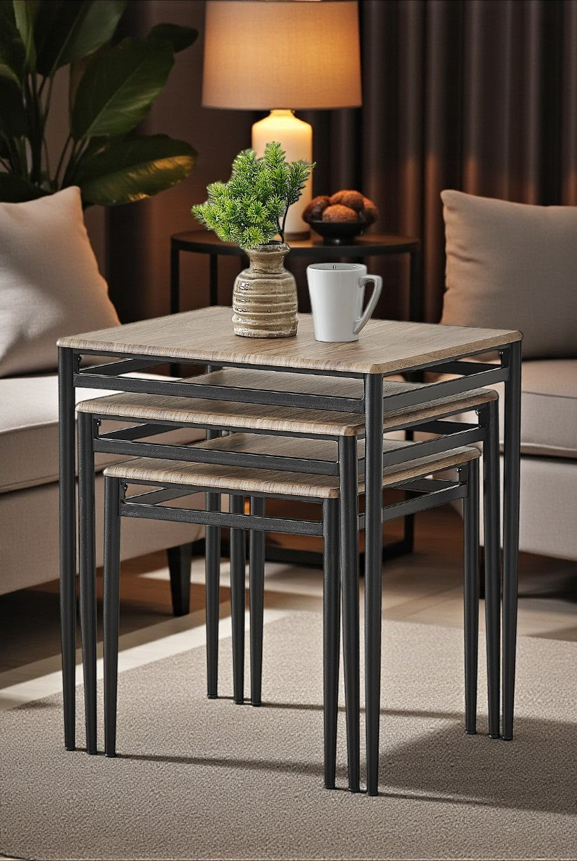 Diva Serisi 1. Sınıf Mebran MDF 3’lü Zigon Sehpa Takımı