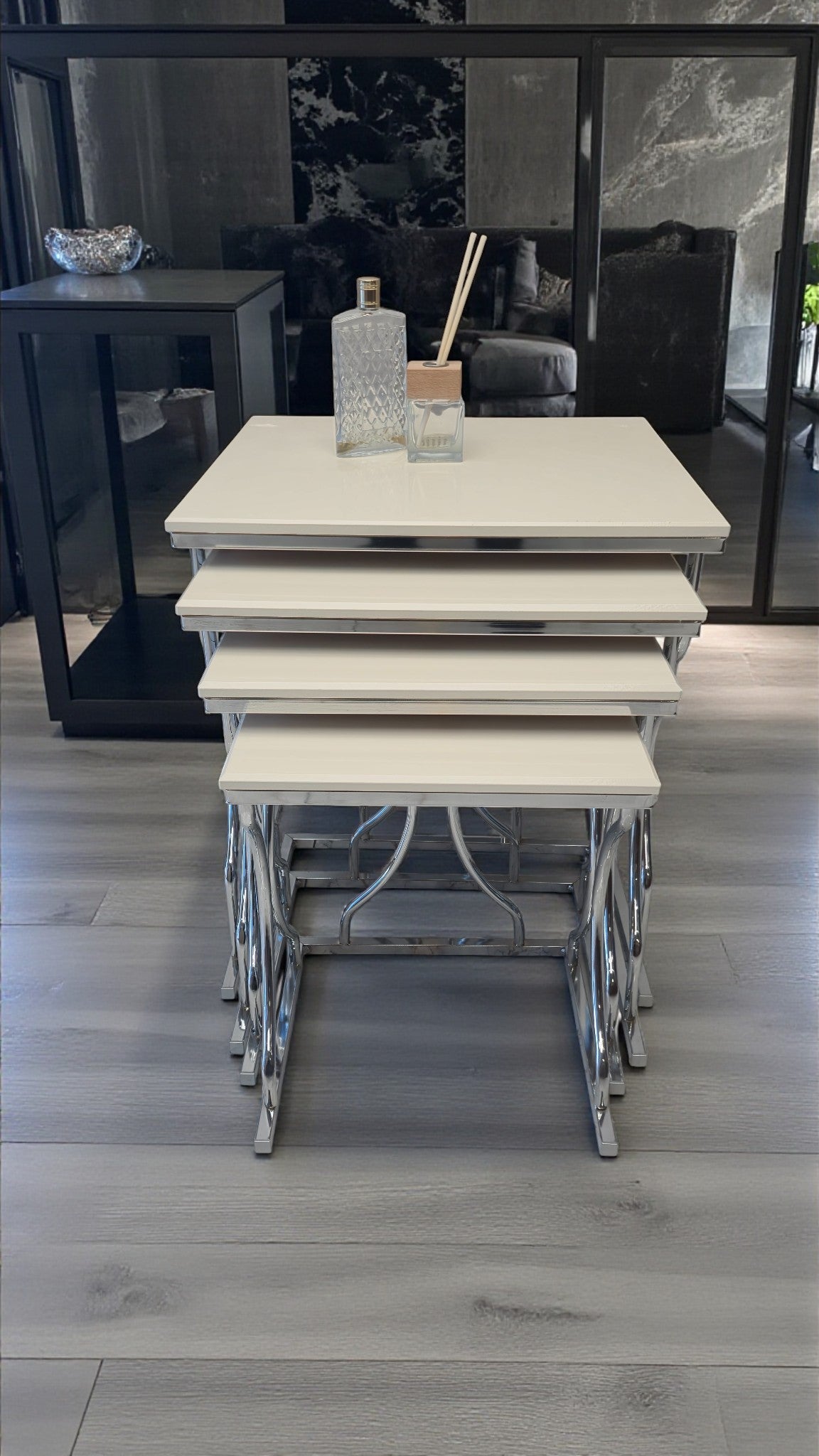 Fursimo Arden Elite 4’lü Kare Zigon Sehpa Seti