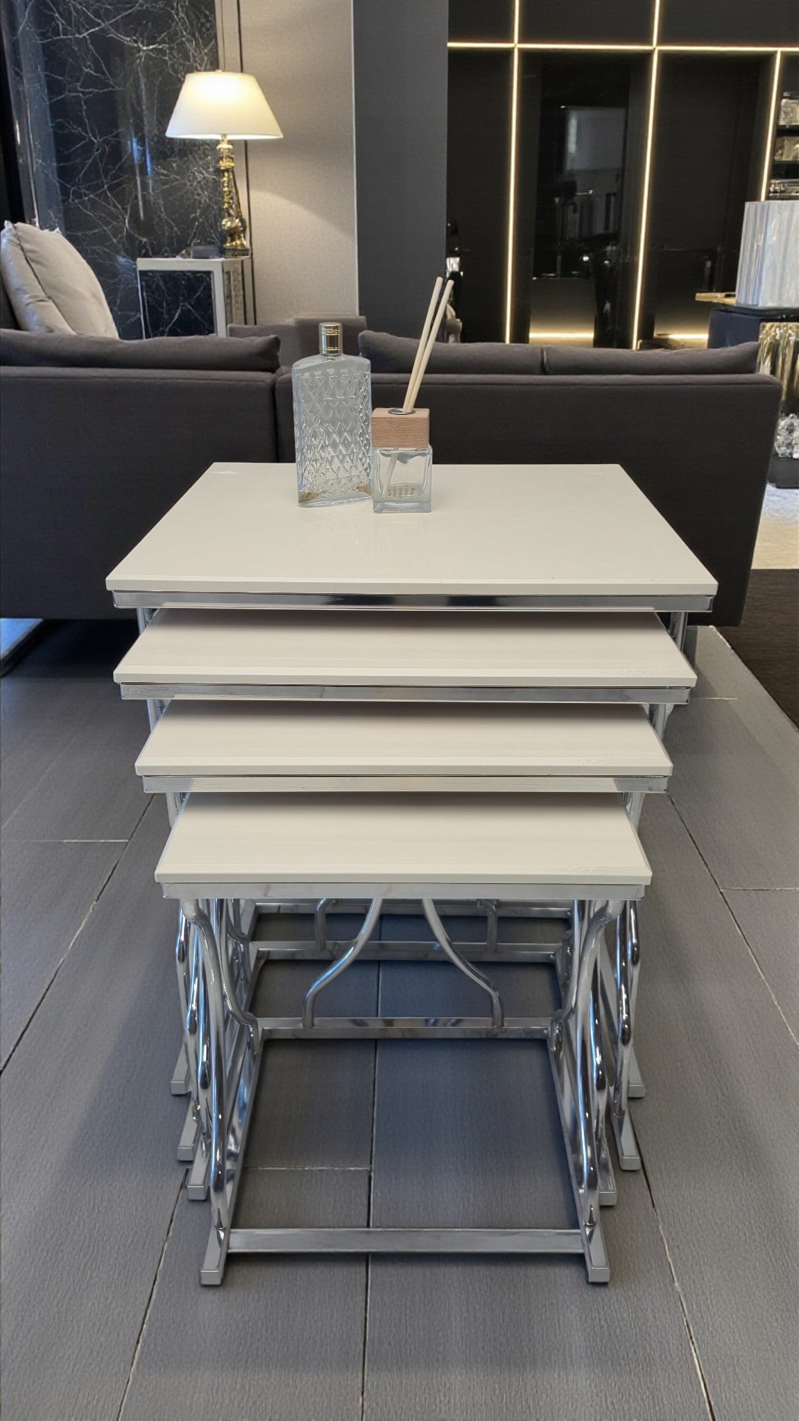 Fursimo Arden Elite 4’lü Kare Zigon Sehpa Seti