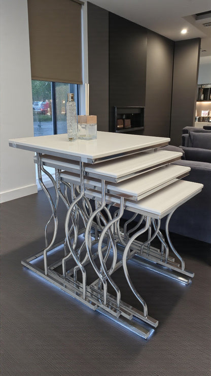 Fursimo Arden Elite 4’lü Kare Zigon Sehpa Seti