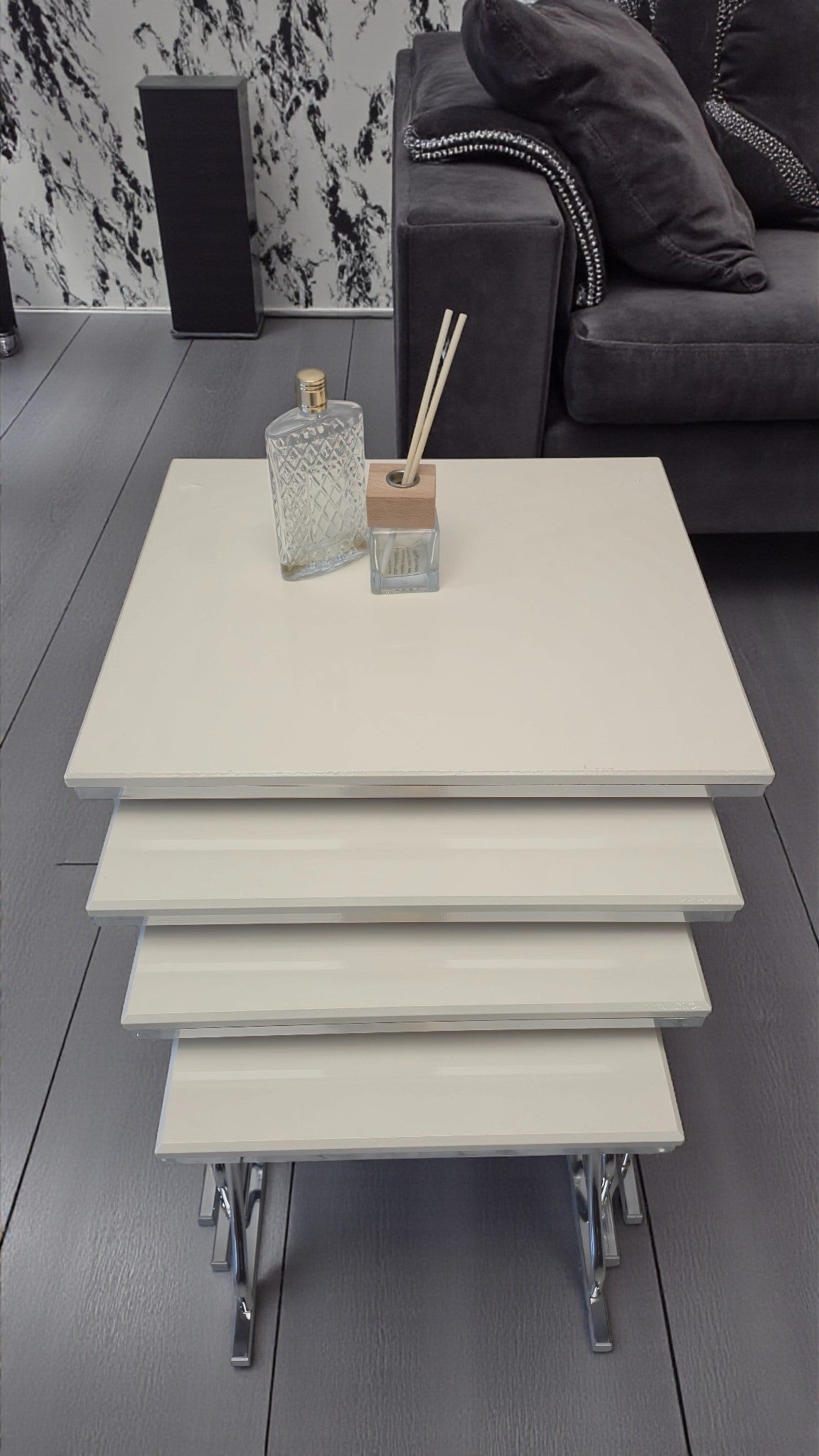 Fursimo Arden Elite 4’lü Kare Zigon Sehpa Seti