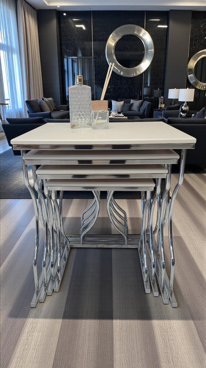 Fursimo Arden Elite 4’lü Kare Zigon Sehpa Seti