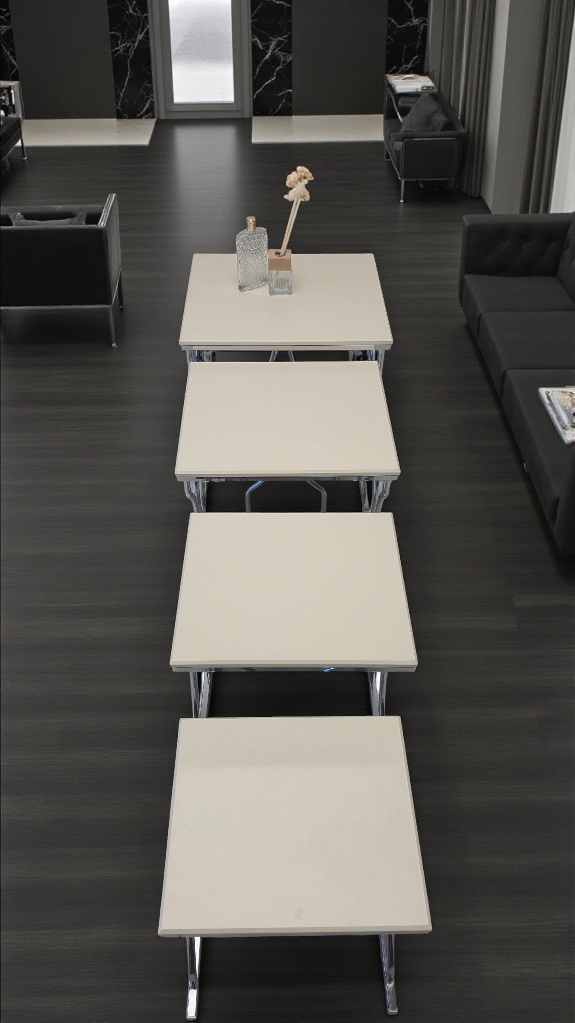 Fursimo Arden Elite 4’lü Kare Zigon Sehpa Seti