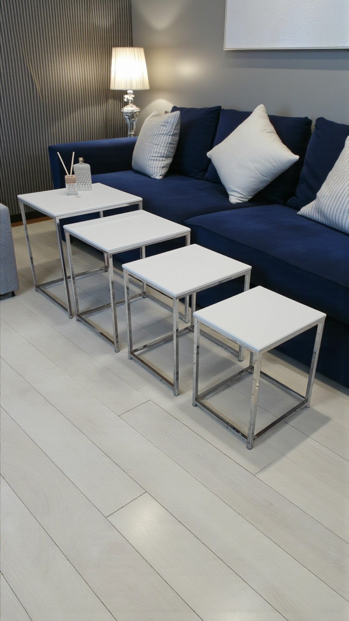 Eterna Serisi 4’lü Zigon Sehpa Takımı – MDF Üst Tabla & Metal Ayaklı