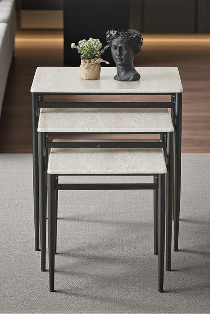 Diva Serisi 1. Sınıf Mebran MDF 3’lü Zigon Sehpa Takımı