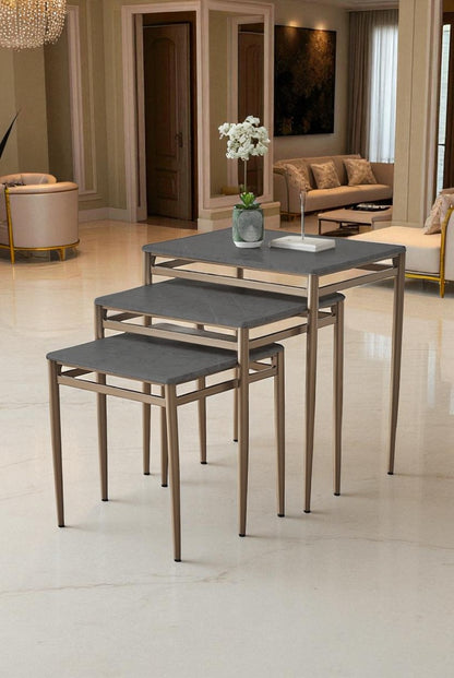 Diva Serisi 1. Sınıf Mebran MDF 3’lü Zigon Sehpa Takımı