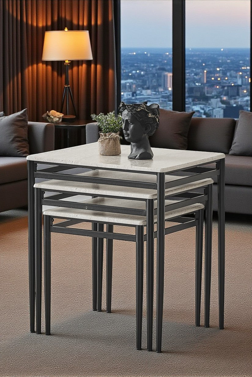 Diva Serisi 1. Sınıf Mebran MDF 3’lü Zigon Sehpa Takımı