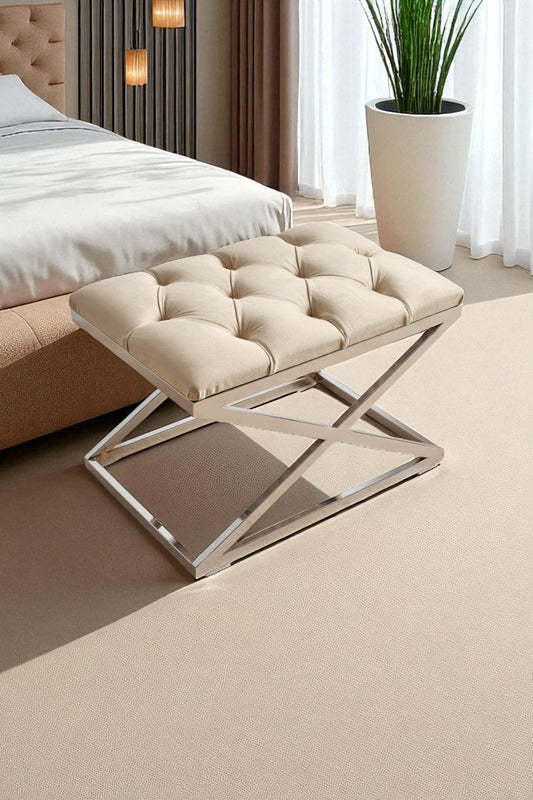 Delano X Bench Puf KREM
