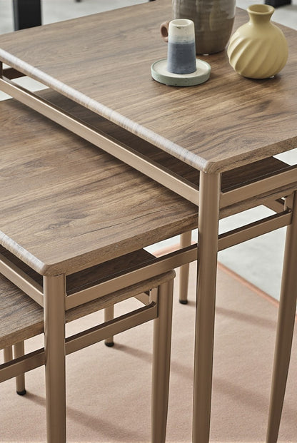 Diva Serisi 1. Sınıf Mebran MDF 3’lü Zigon Sehpa Takımı