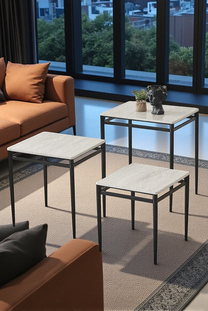 Diva Serisi 1. Sınıf Mebran MDF 3’lü Zigon Sehpa Takımı