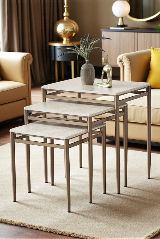 Diva Serisi 1. Sınıf Mebran MDF 3’lü Zigon Sehpa Takımı