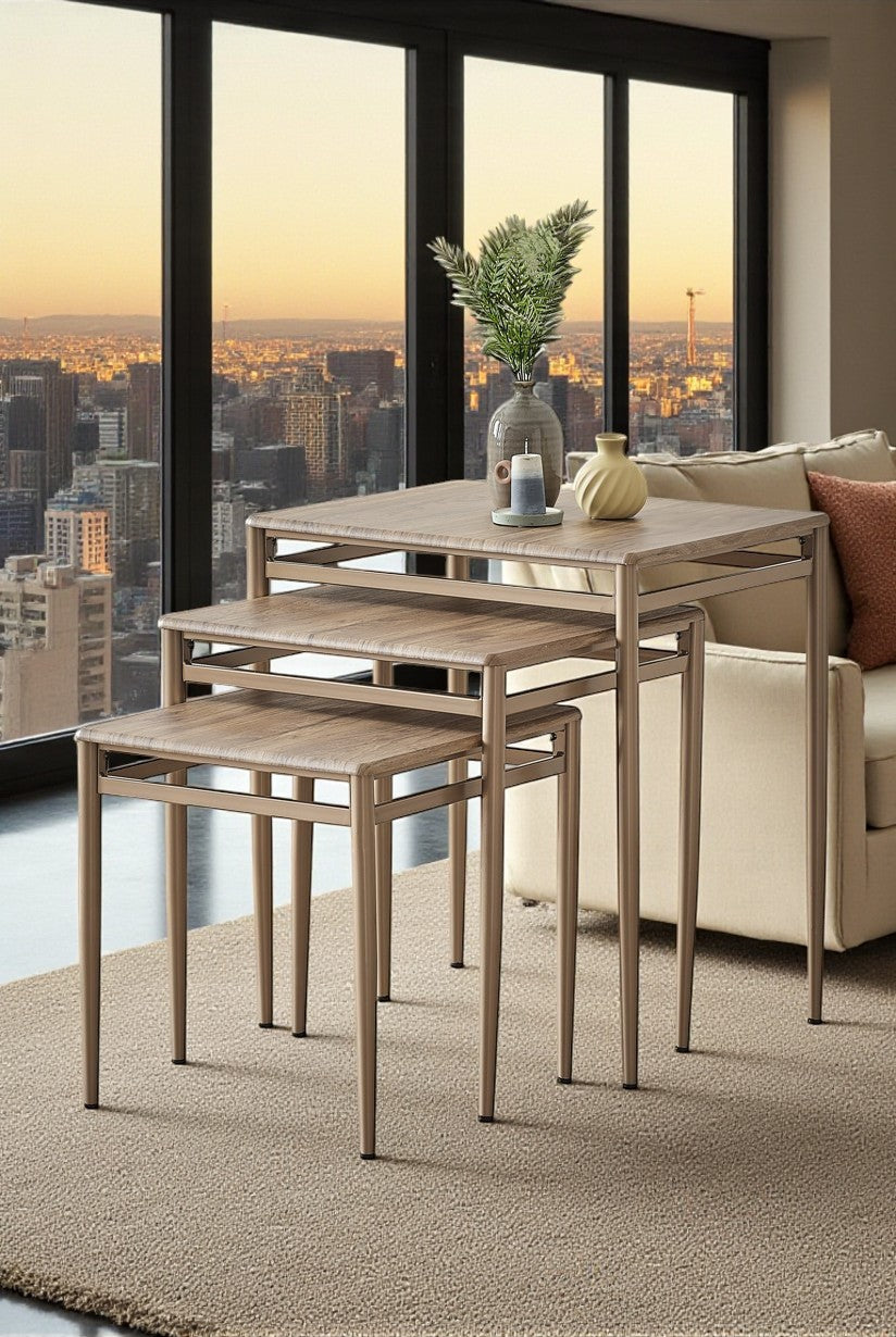 Diva Serisi 1. Sınıf Mebran MDF 3’lü Zigon Sehpa Takımı