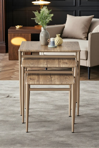 Diva Serisi 1. Sınıf Mebran MDF 3’lü Zigon Sehpa Takımı